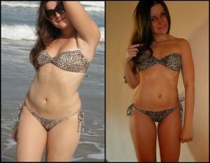 Girls before and after Favorite diet